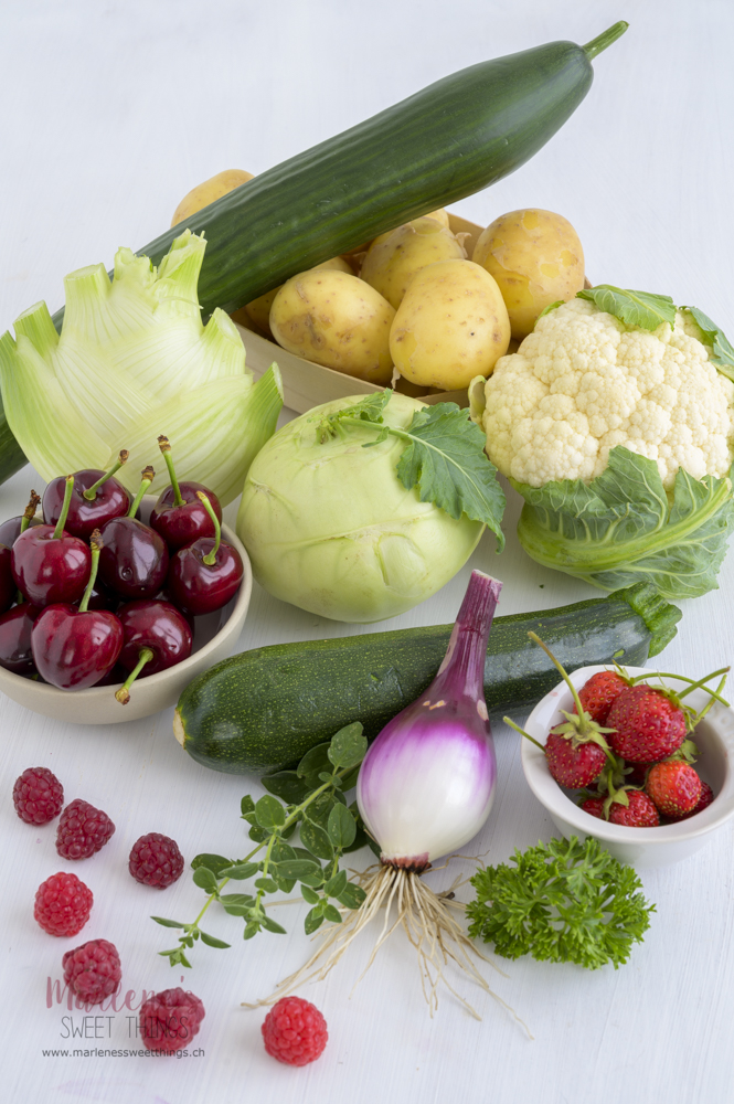 Früchte und Gemüse Saisonalkalender Juli